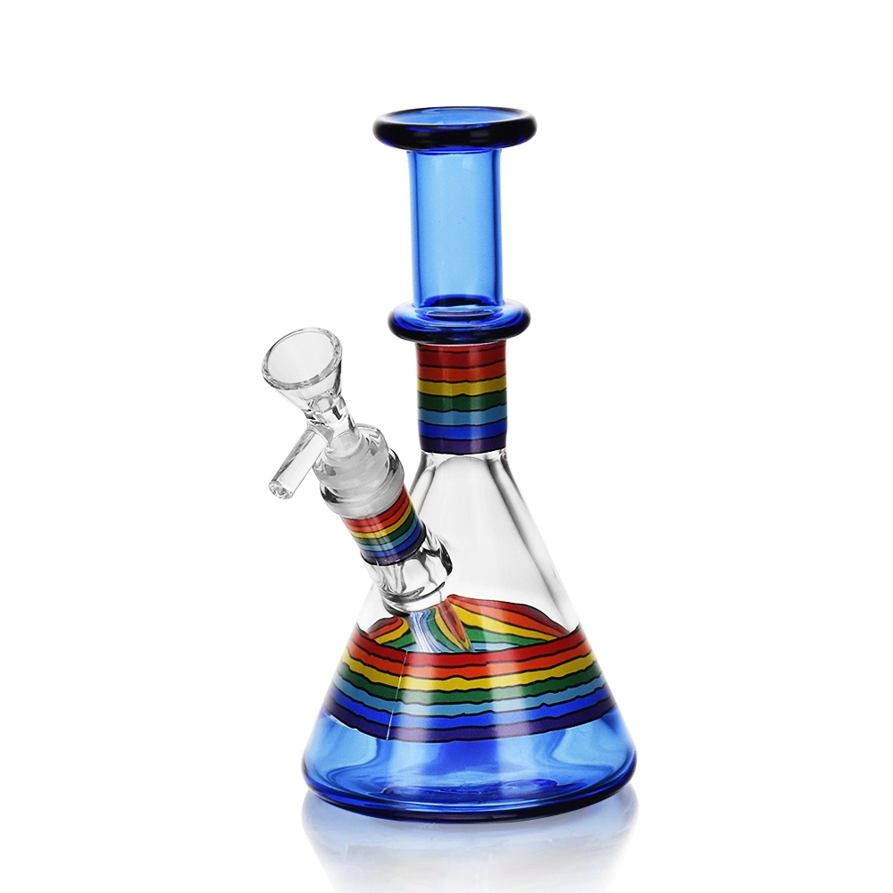 Esigo New Decal Design 6.7" Wholesale Rainbowl Glass Shisha Hookah Oil DAB Rig Smoking Glass Water Pipe with Fast Shipping